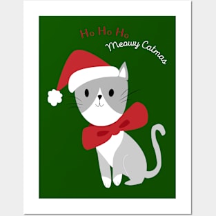 Meowy Catmas, Merry Christmas Pun Posters and Art